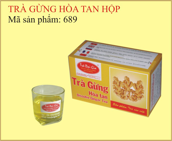 Trà gừng hòa tan - Trà Đại Gia - Công Ty TNHH Thương Mại Và Dịch Vụ Đại Gia